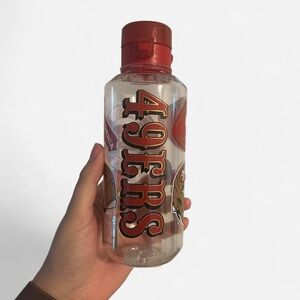 San Francisco 49ers NFL Water Bottle – Red Flip Top Travel Bottle with Strap-New